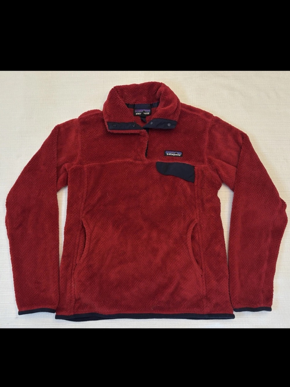Patagonia Womens XS Retool Red Snap Fleece Pullover Jacket Outdoor Sport